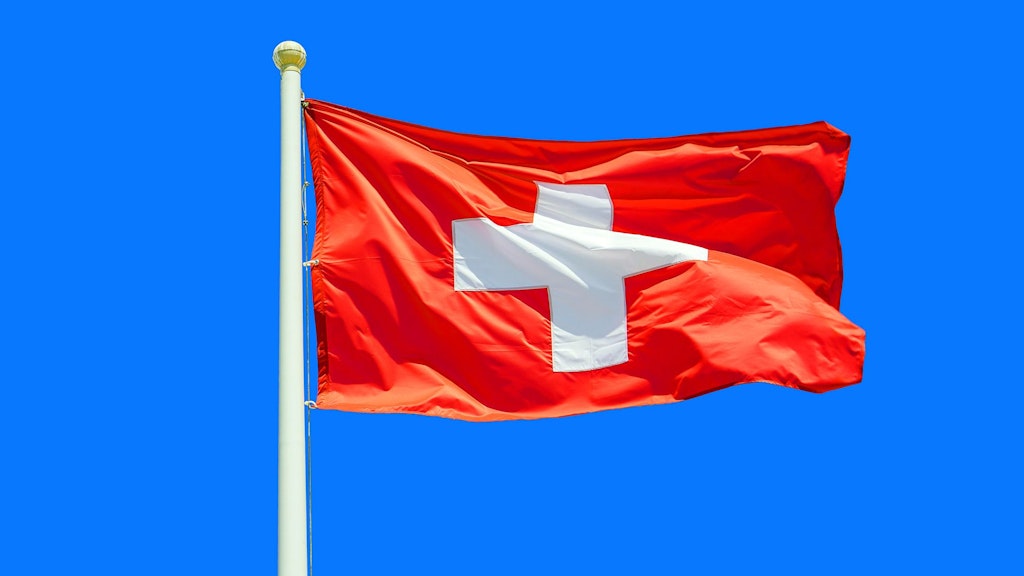 Schweizer Wappen mit Wind