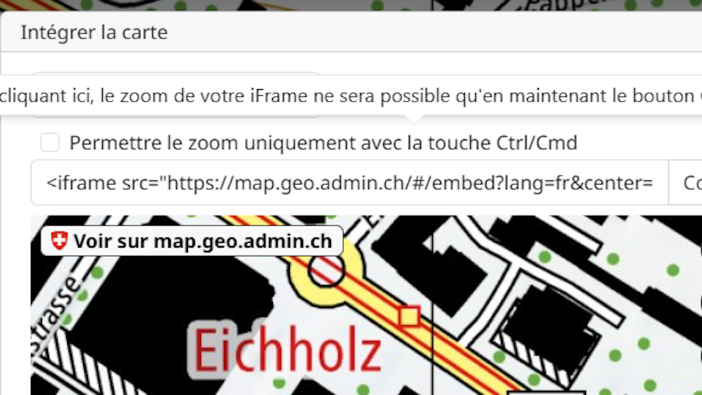 Le zoom / l'échelle peuvent désormais être bloqués selon les besoins.