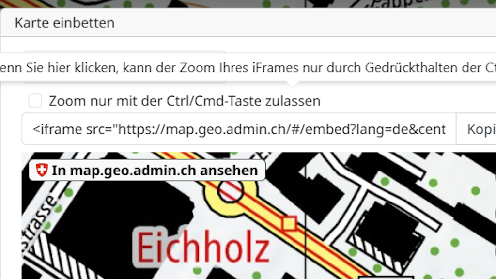 Die Zoom / Massstab Änderung kann jetzt nach Bedarf geblockt werden