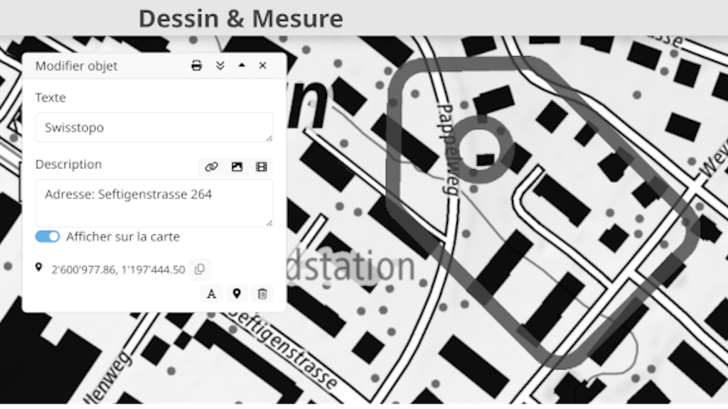 Afficher les descriptions dans un dessin