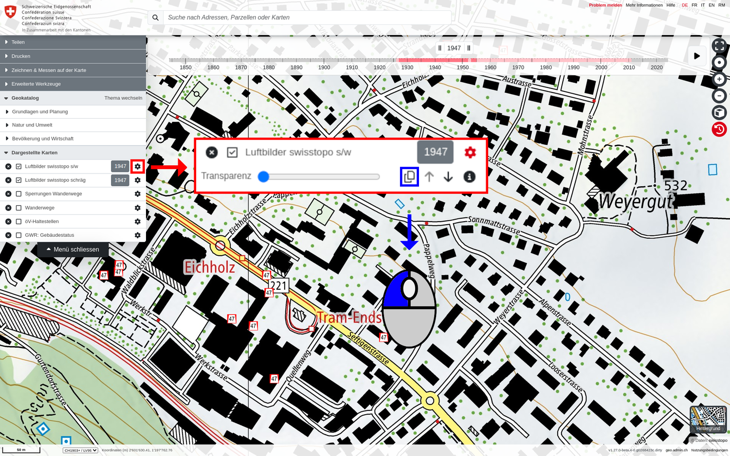 Zeitreisen vergleich von mehreren Datensätzen