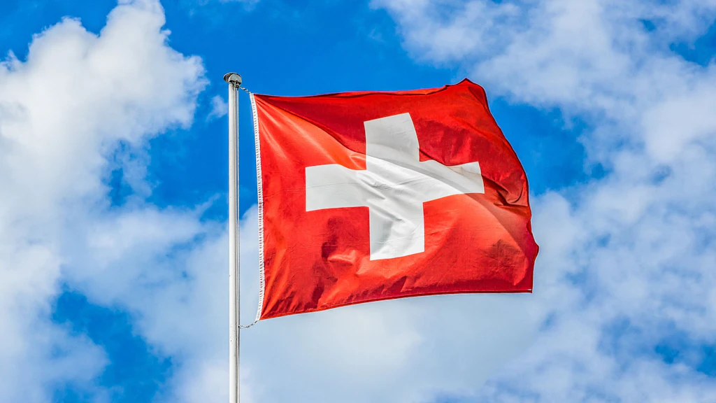 Schweizer Wappen mit Wind