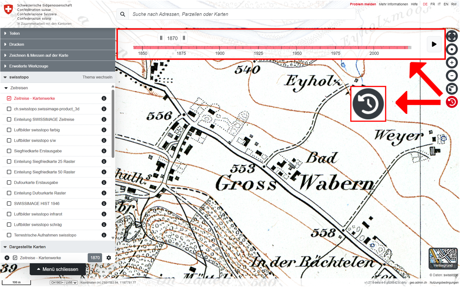 Zeitereise - die Zeitreisenfunktion