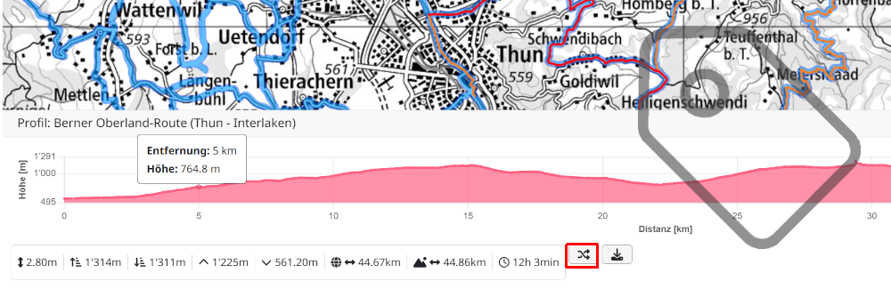 Neuigkeiten der Höhenprofile - z.B. die Richtung umzukehren