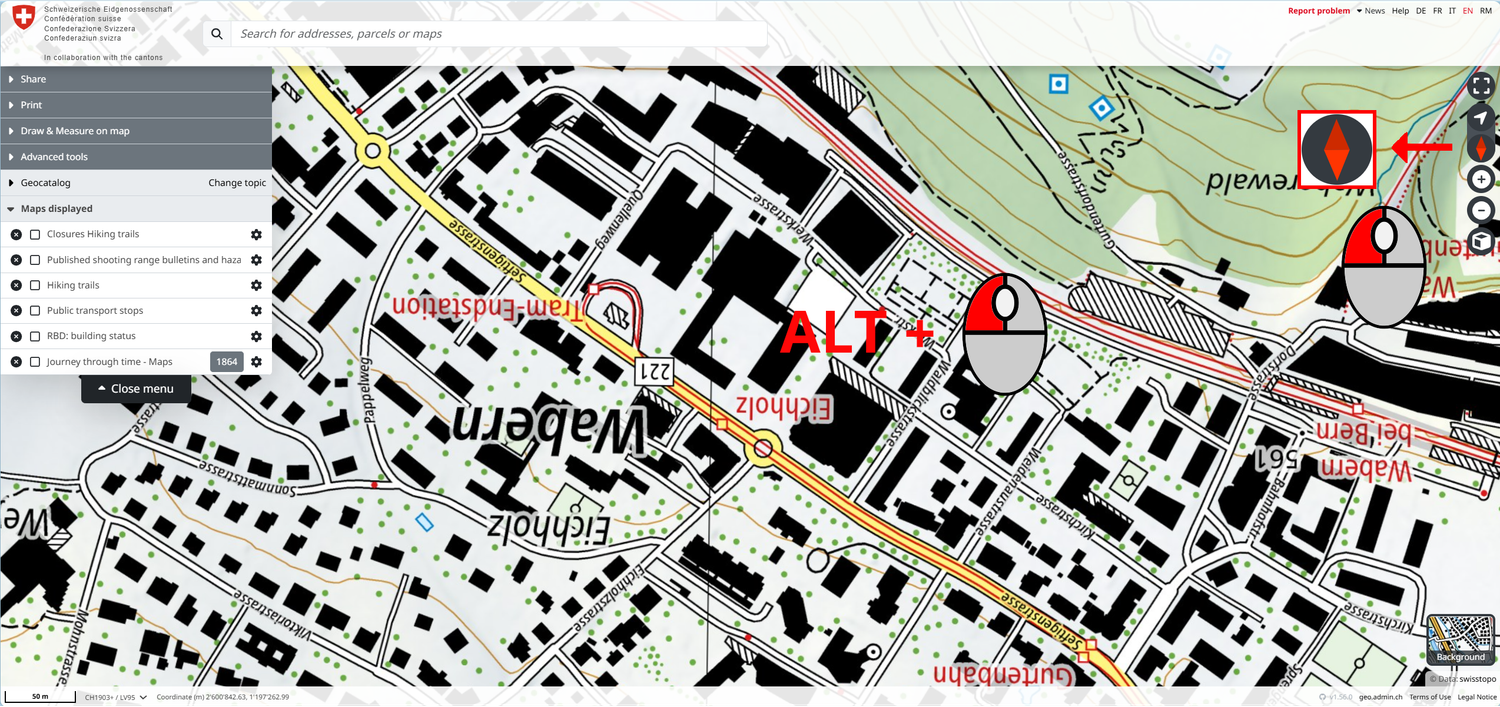 How to orientate the map