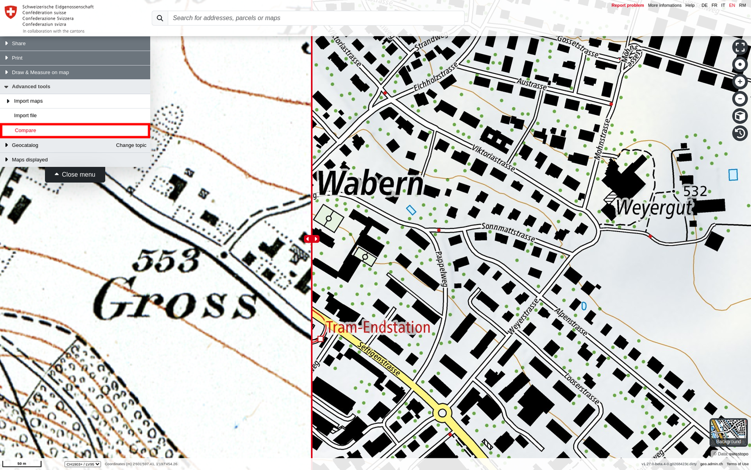 Compare two data sets