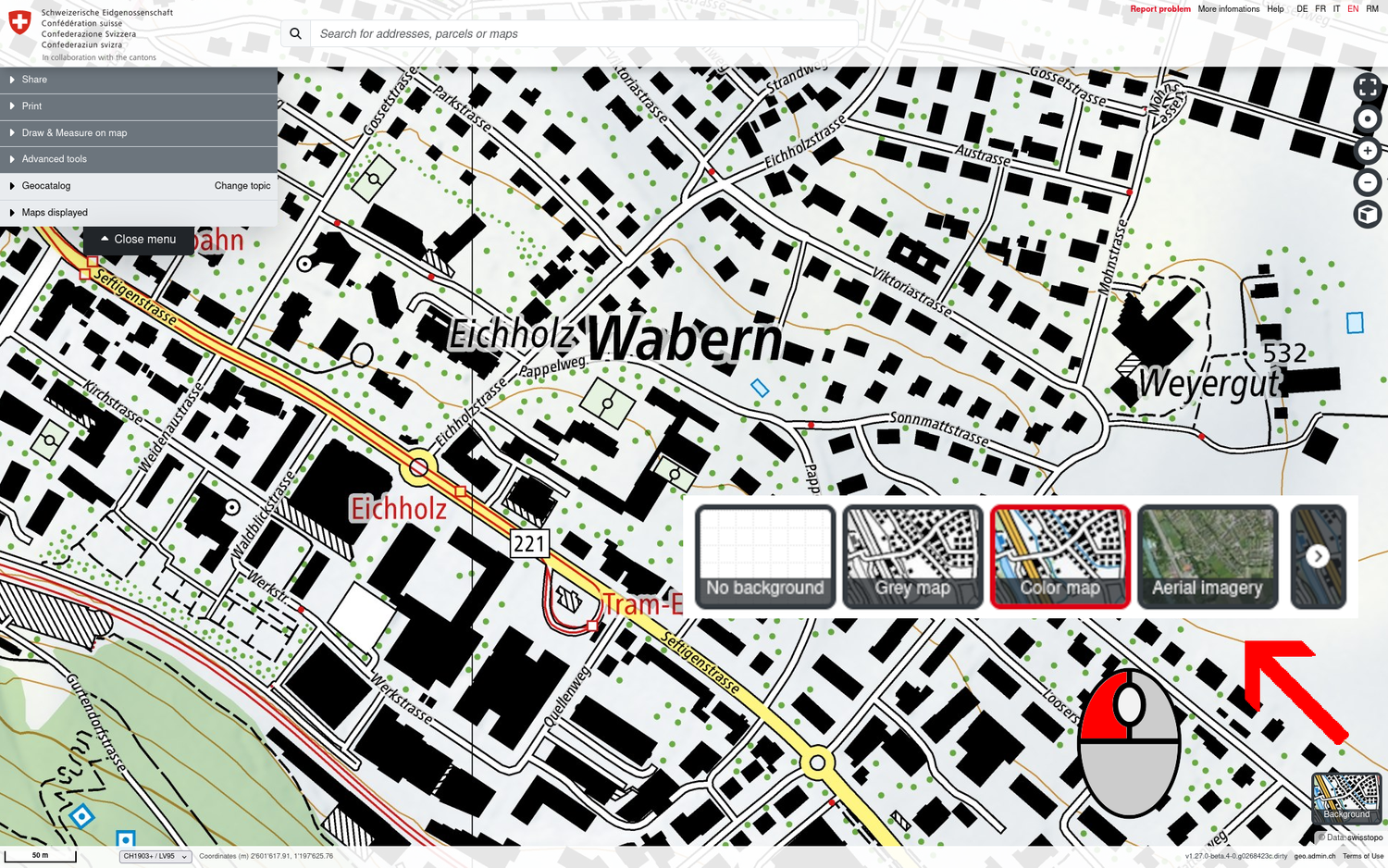 How to change the background map