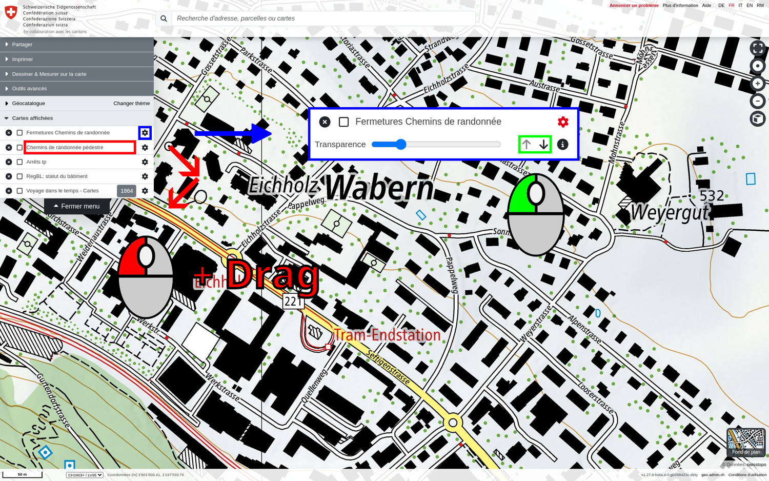 Ordre de présentation des données