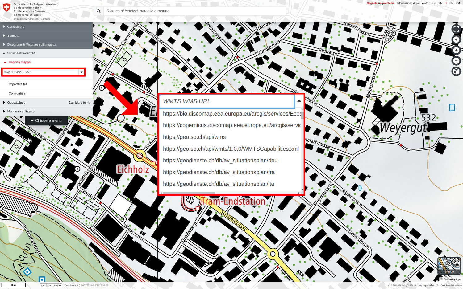 Importazione di mappe