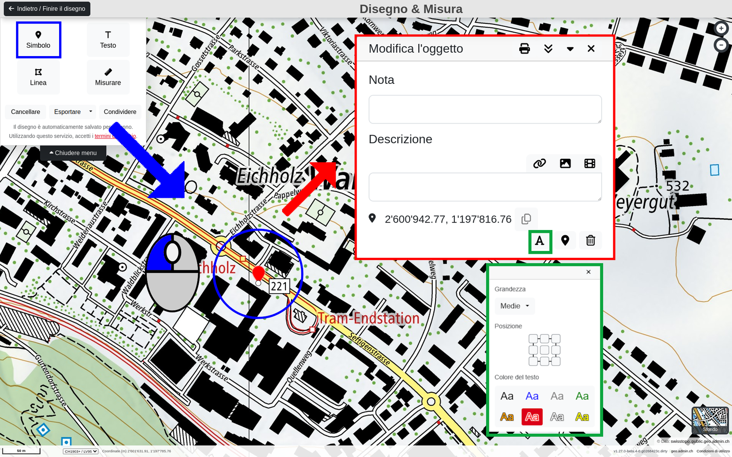 Aggiungere un simbolo di punto
