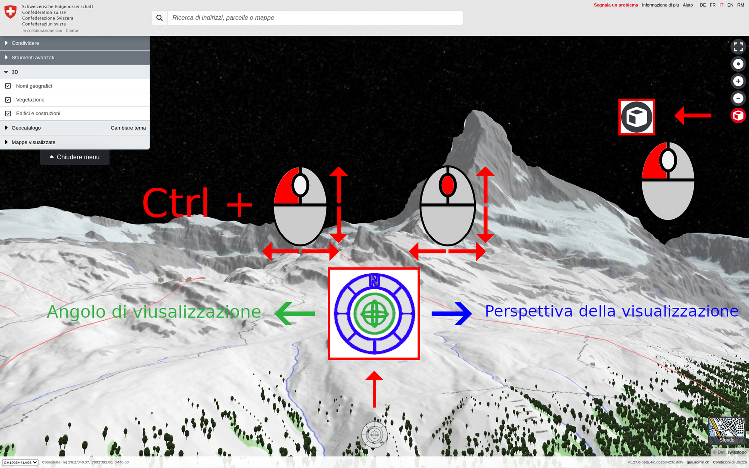 Funzioni della vista 3D