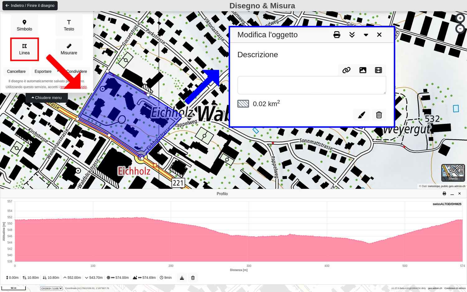 Aggiungere un simbolo di linea o poligono